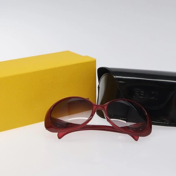 FENDI Sunglasses plastic Red Auth - Picture 1 of 14